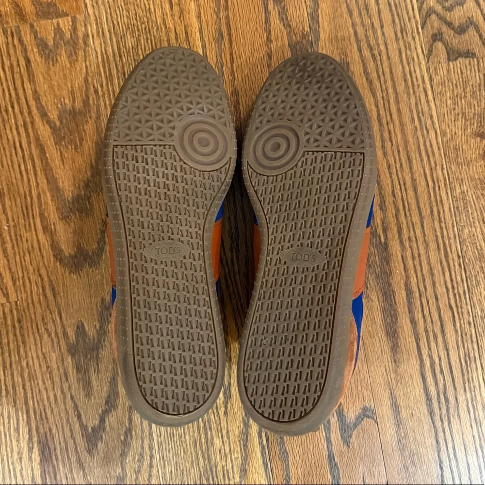 Men’s Tod’s Leather, Suede, and Shell Sneakers in Bright Blue